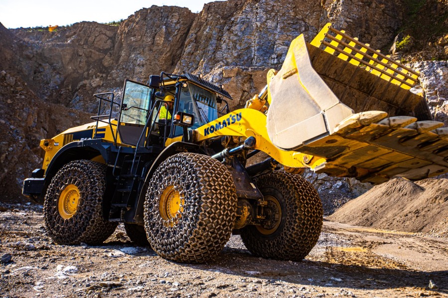 Ein Komatsu Radlader. Foto: Schlüter Baumaschinen